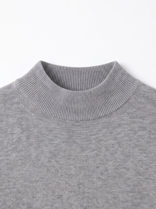 Women’s Basic Mock Neck Knit Jumper – Long Sleeve Lightweight Pullover Sweater