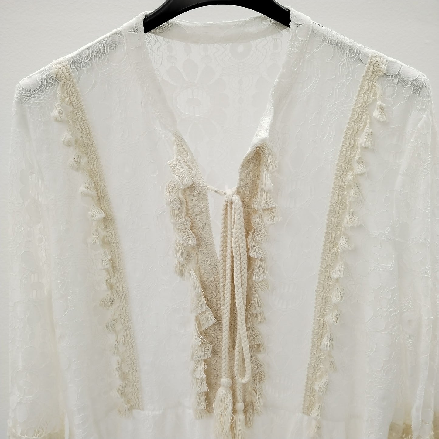 Boho White Lace Dres