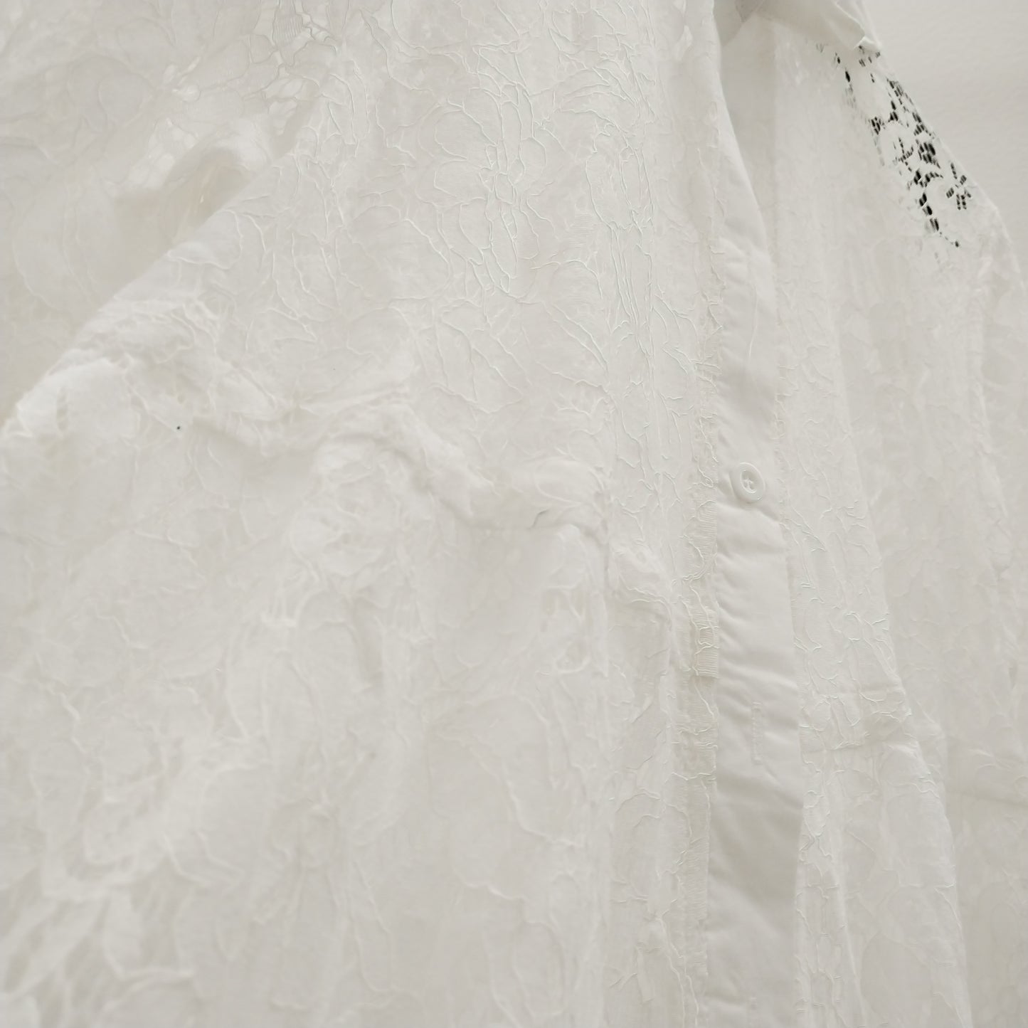 White Lace Maxi Long Shirt