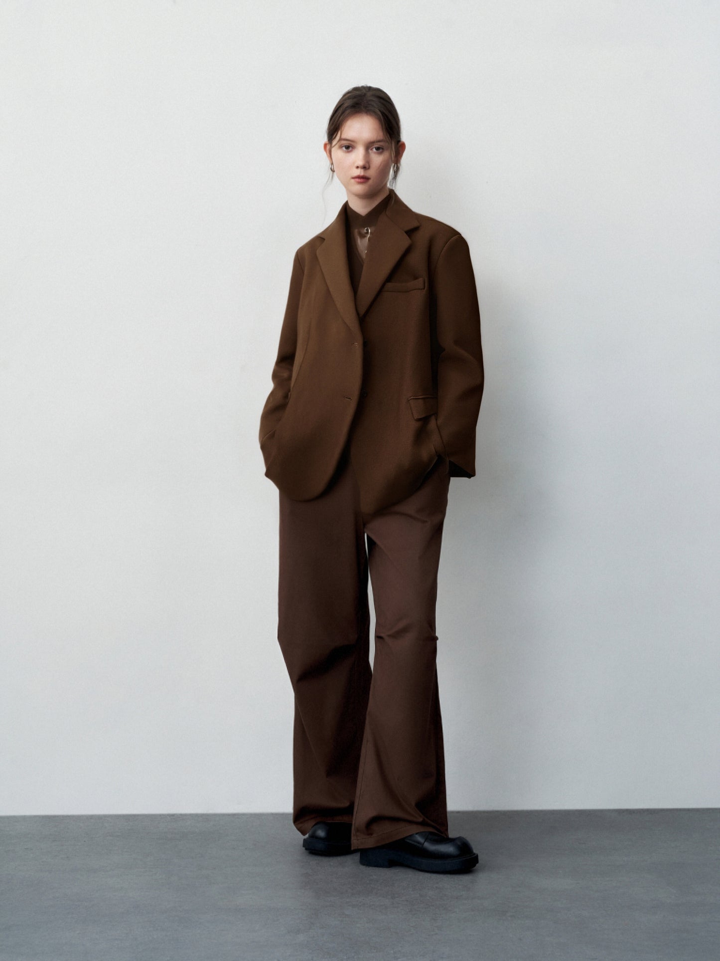 Zayla Women’s Wool Blazer Jacket – Oversized Fall Winter Coat, Casual Chic Workwear Blazer