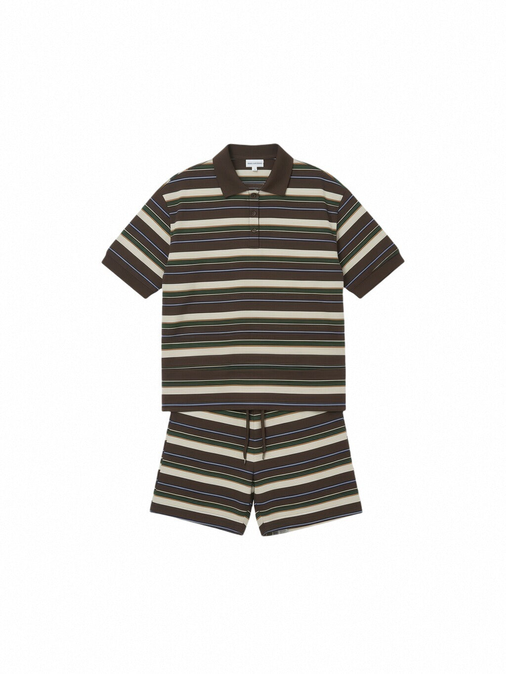 Women’s Striped Polo Shirt & Shorts Set – Casual Two Piece Lounge Set, Oversized Summer Co-Ord Outfit