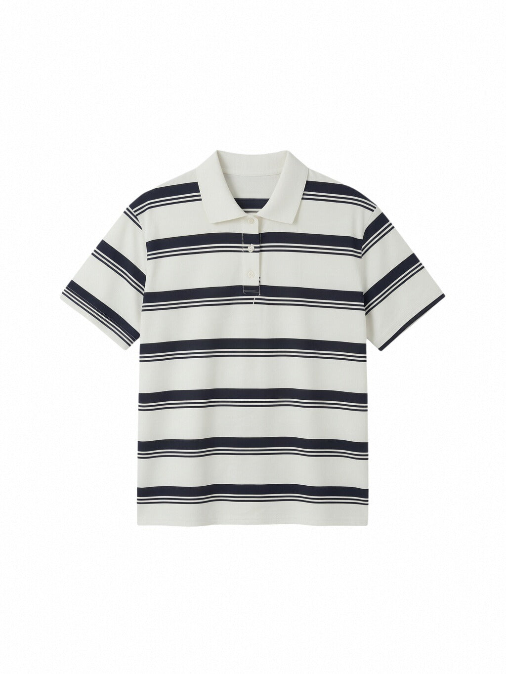 Women’s Striped Polo Shirt – Relaxed Fit Short Sleeve Knit Top, Classic Casual Preppy Style Tee