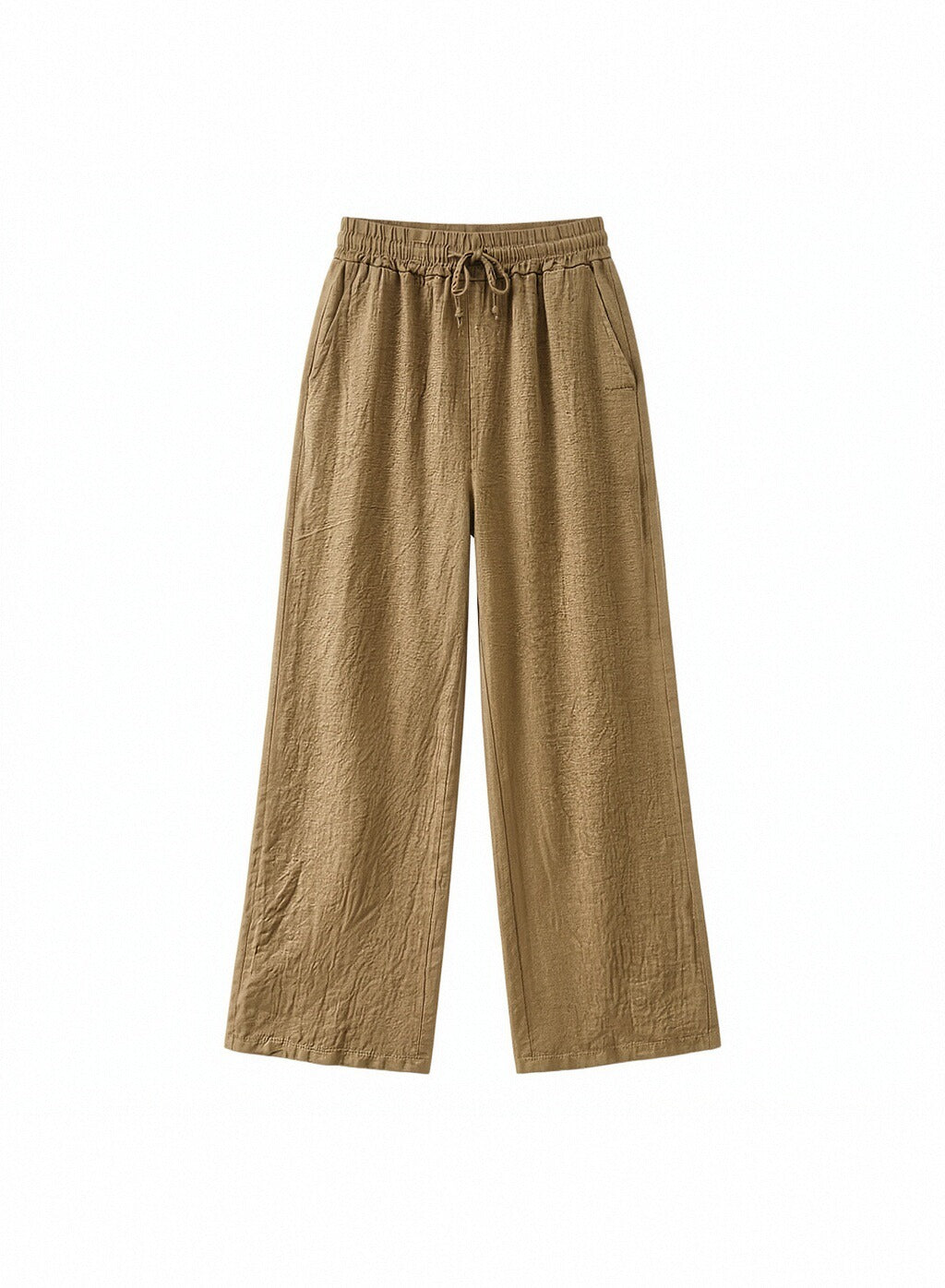 Women’s Linen Wide Leg Pants – Breathable Drawstring Trousers, Relaxed Fit Summer Linen Blend Palazzo Pants