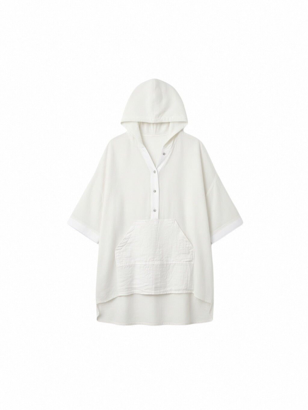 Women’s Linen Hooded Blouse – Relaxed Fit Button Front Linen Top with Pocket, Lightweight Summer Linen Shirt