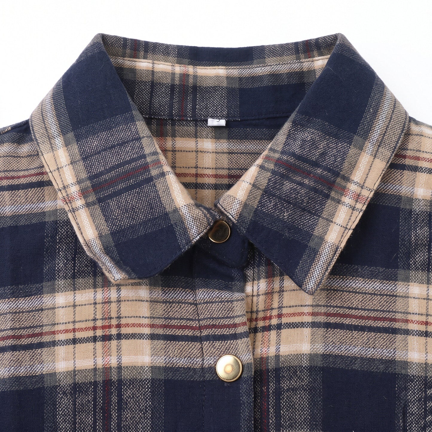 Women’s Oversized Plaid Shirt – Casual Check Long Sleeve Button-Up