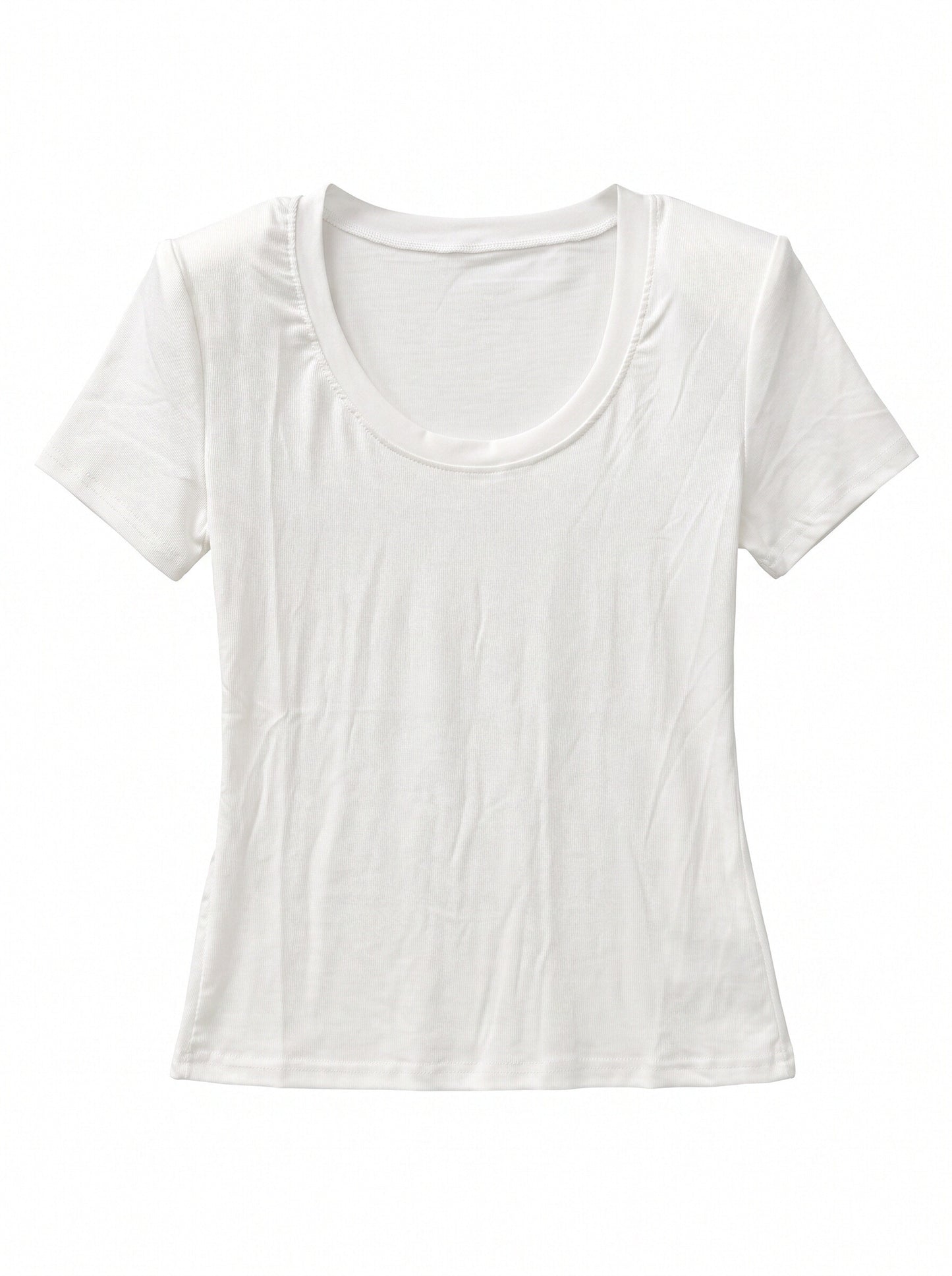 Women’s Basic Scoop Neck Short Sleeve T-Shirt | Slim Fit Essential Top