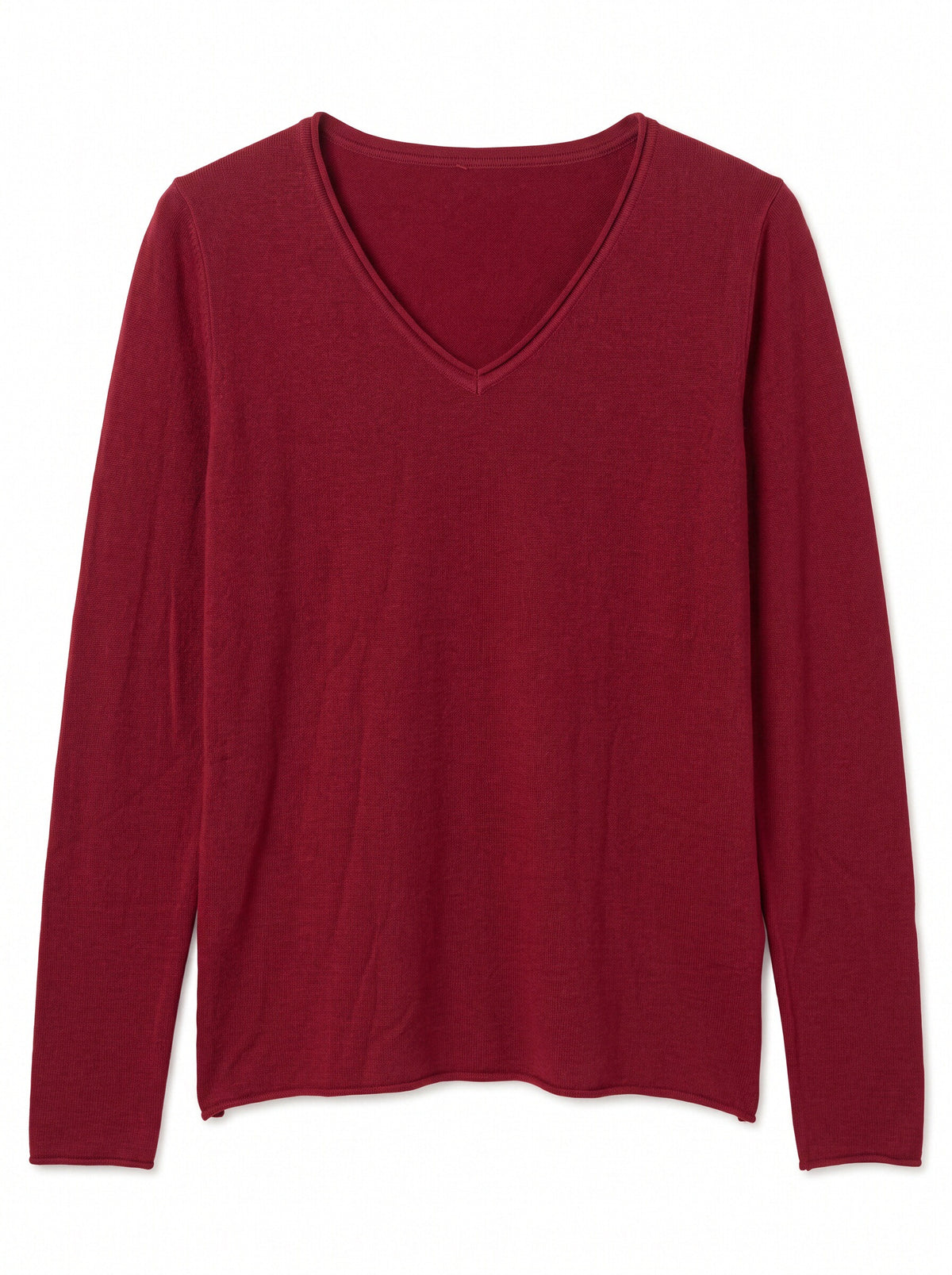 Women’s V-Neck Lightweight Knit Jumper – Long Sleeve Soft Fine Knit Pullover Top