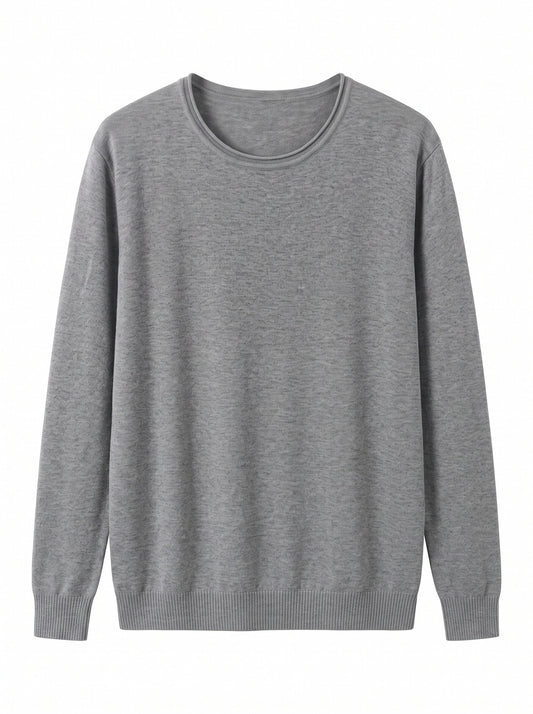 Women’s Lightweight Crew Neck Knit Jumper – Soft Fine Knit Long Sleeve Pullover Sweater