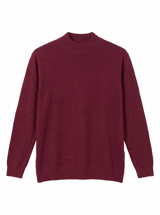 Women’s Basic Mock Neck Knit Jumper – Long Sleeve Lightweight Pullover Sweater