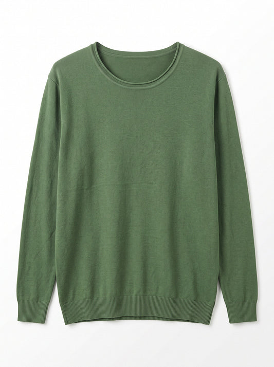 Women’s Lightweight Crew Neck Knit Jumper – Soft Fine Knit Long Sleeve Pullover Sweater