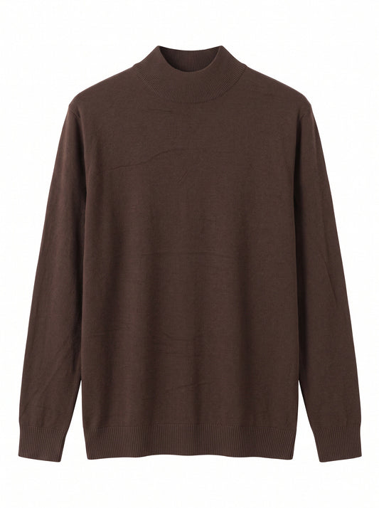 Women’s Basic Mock Neck Knit Jumper – Long Sleeve Lightweight Pullover Sweater