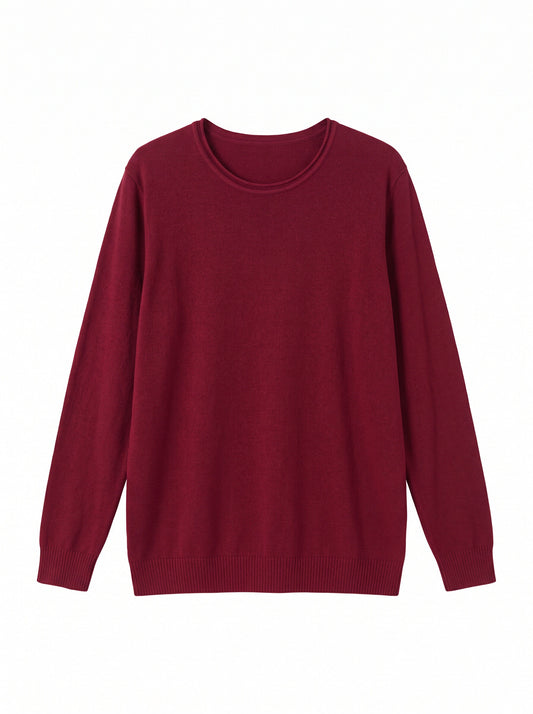 Women’s Lightweight Crew Neck Knit Jumper – Soft Fine Knit Long Sleeve Pullover Sweater