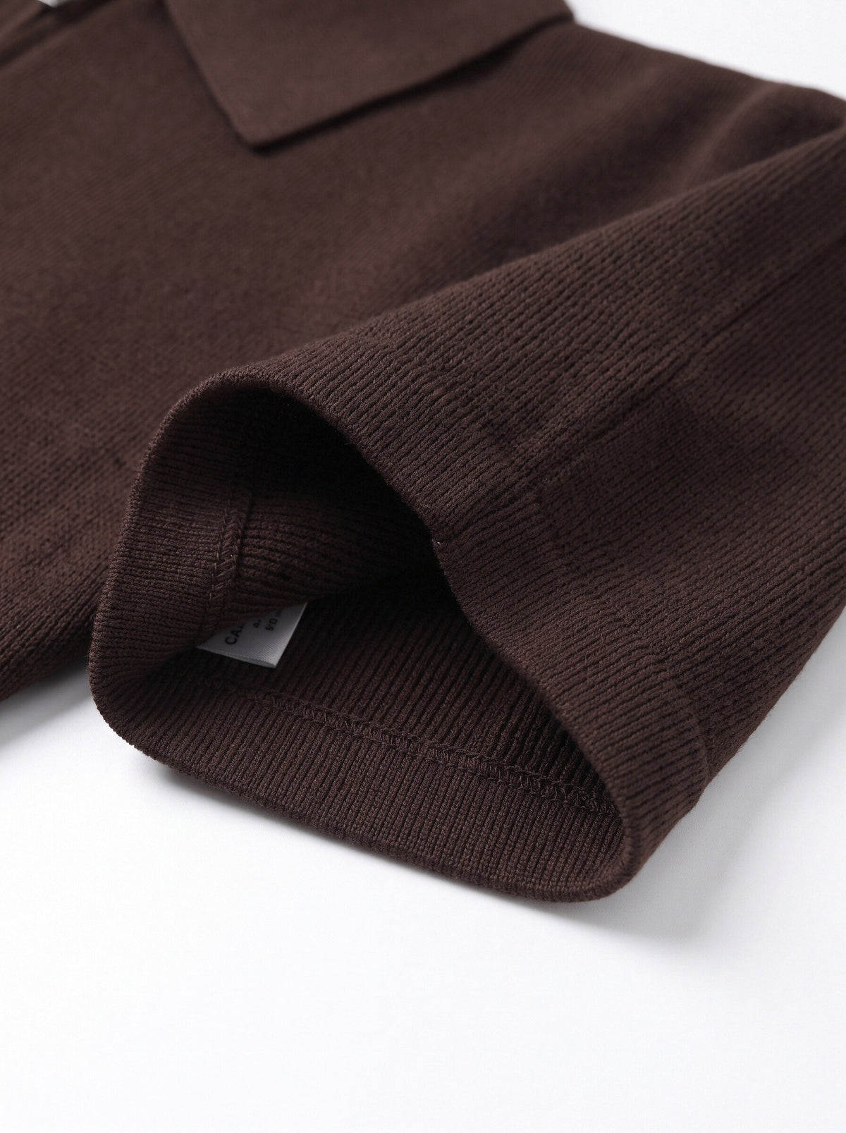 Women’s Knitted Zip-Up Polo Top – Oversized Short Sleeve Collared Cardigan