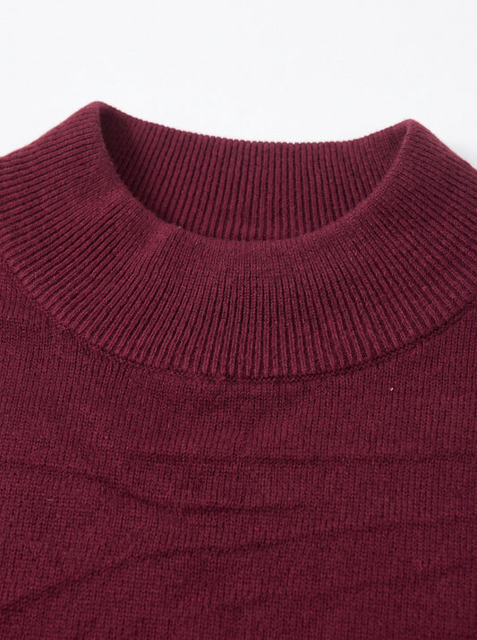 Women’s Basic Mock Neck Knit Jumper – Long Sleeve Lightweight Pullover Sweater