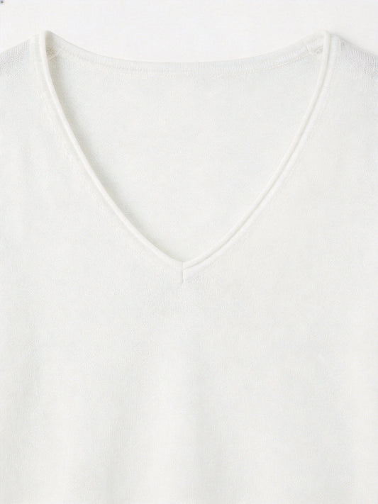 Women’s V-Neck Lightweight Knit Jumper – Long Sleeve Soft Fine Knit Pullover Top