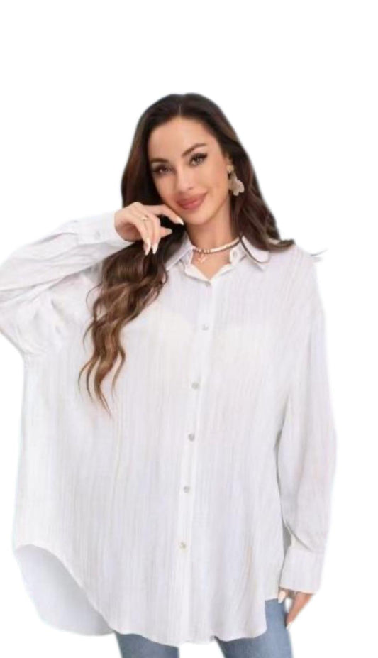 Camicia Oversize con Bottoni