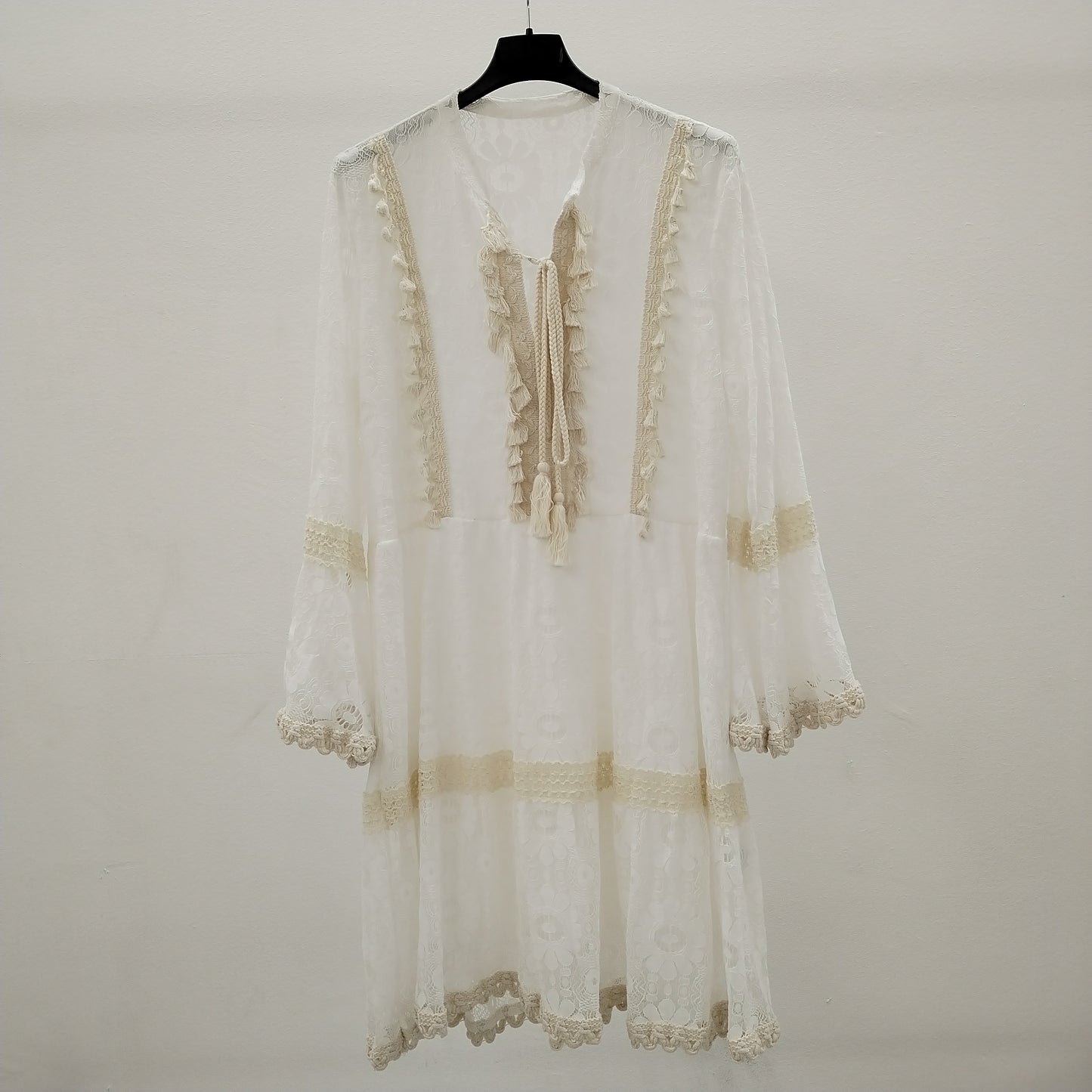 Boho White Lace Dres