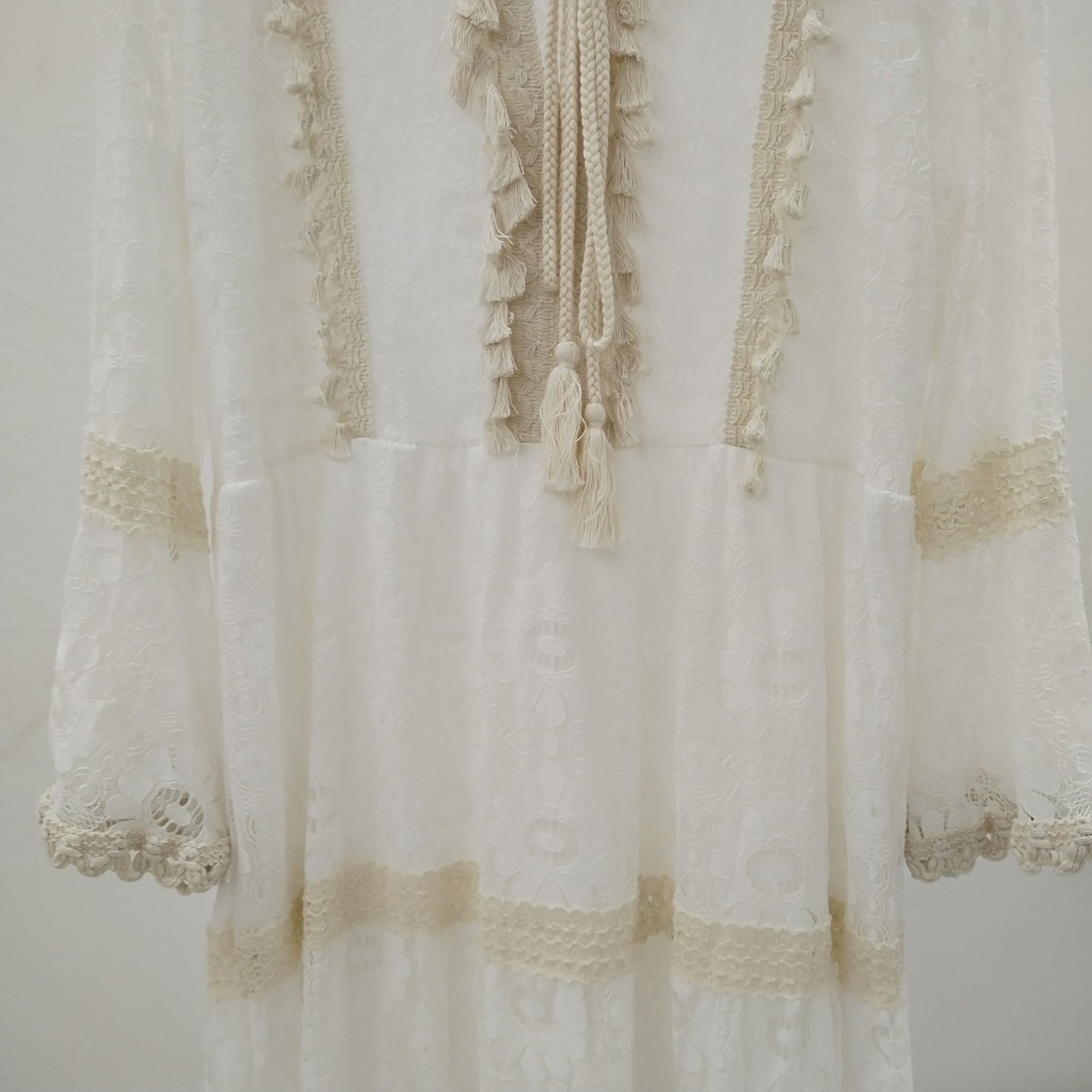 Boho White Lace Dres