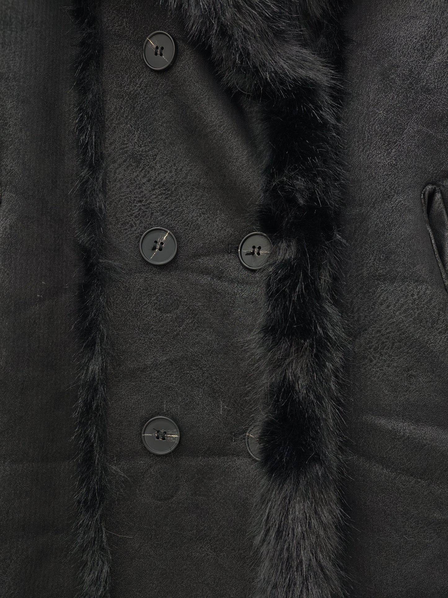 Zayla Women’s Reversible Faux Fur Long Coat – Black Winter Shearling Overcoat, Warm Thick Double-Sided Jacket