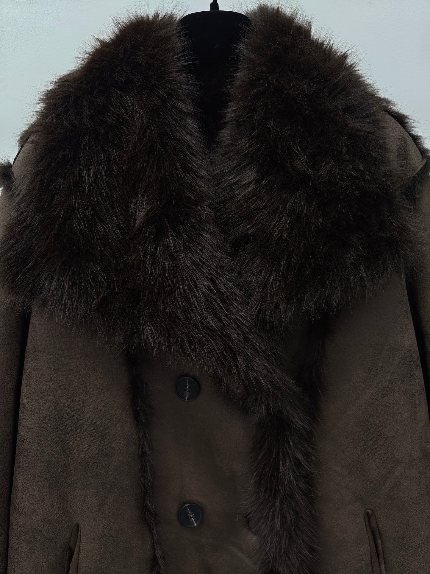 Zayla Women’s Reversible Faux Fur Long Coat – Brown Winter Plush Shearling Jacket, Warm Thick Double-Sided Overcoat