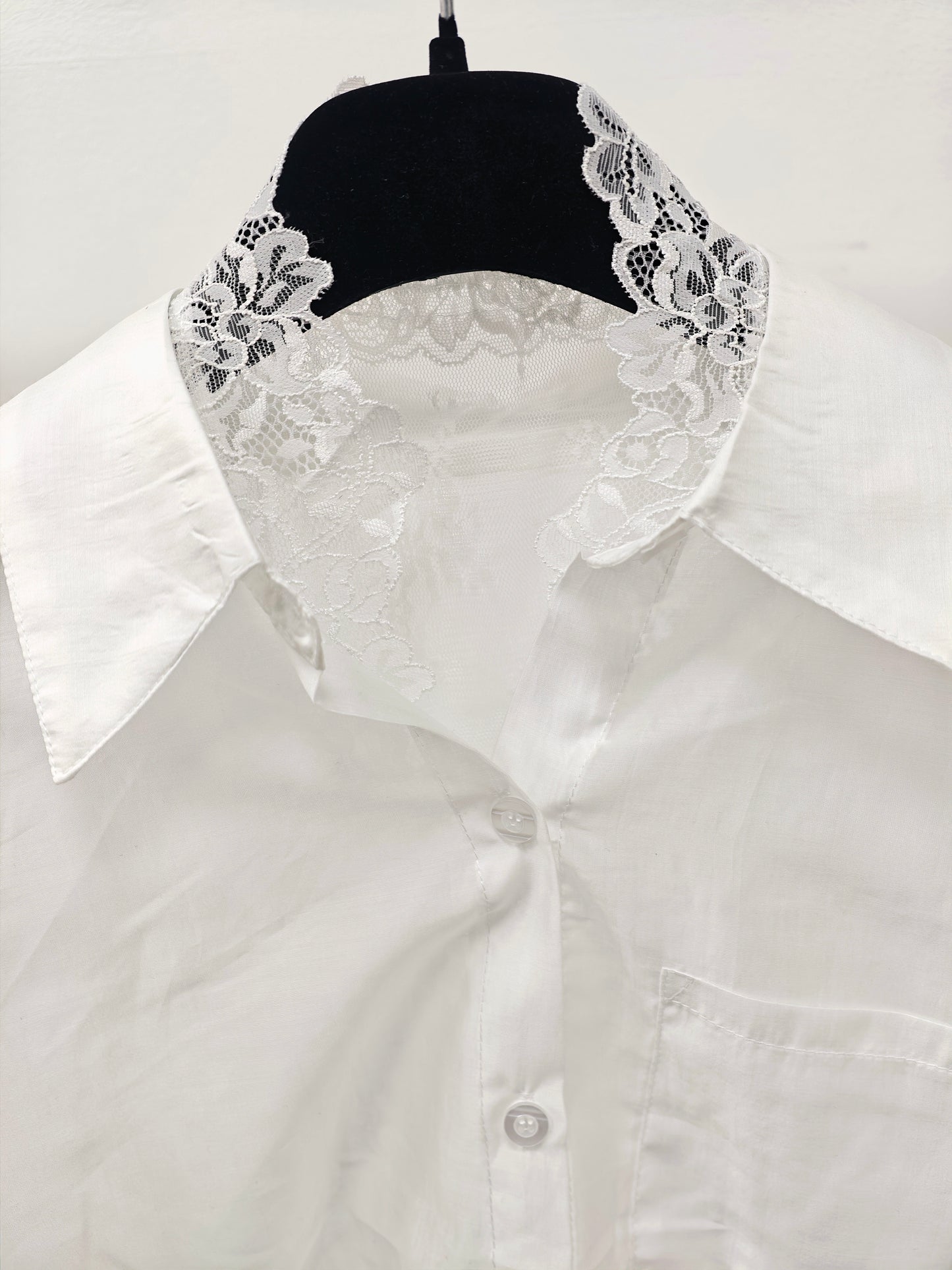 Women’s 2-Piece Sheer Shirt Set – Lace Tank Top + Lightweight Button-Up Blouse