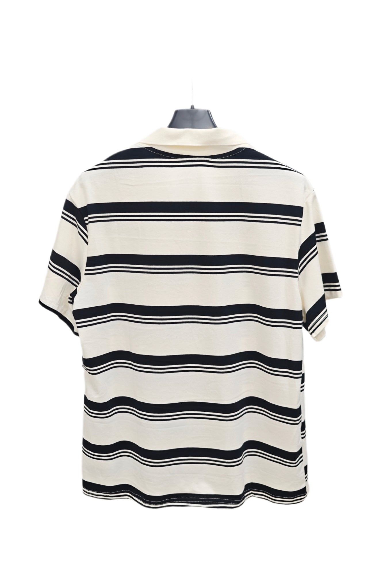 Women’s Striped Polo Shirt – Relaxed Fit Short Sleeve Knit Top, Classic Casual Preppy Style Tee
