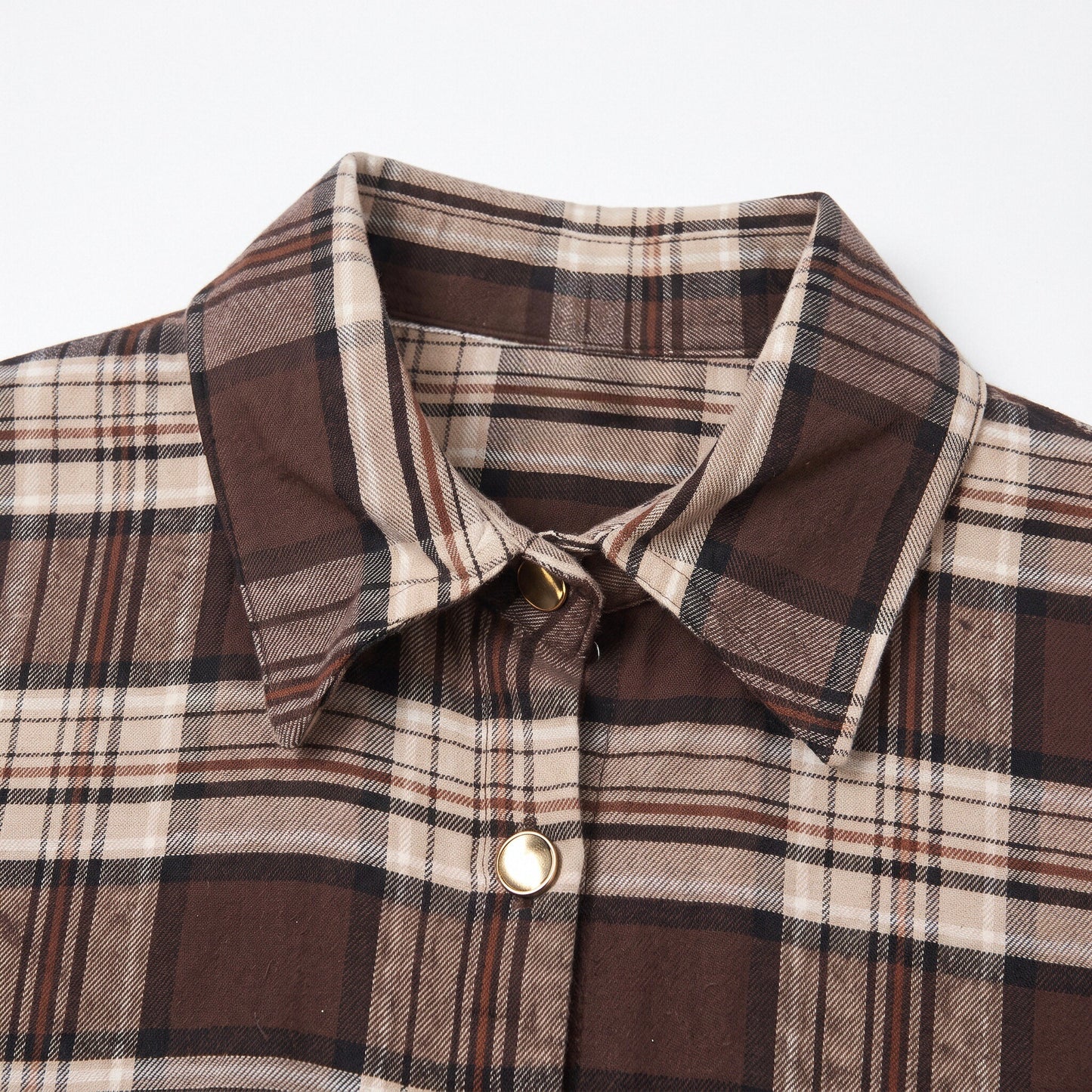 Women’s Oversized Plaid Shirt – Casual Check Long Sleeve Button-Up