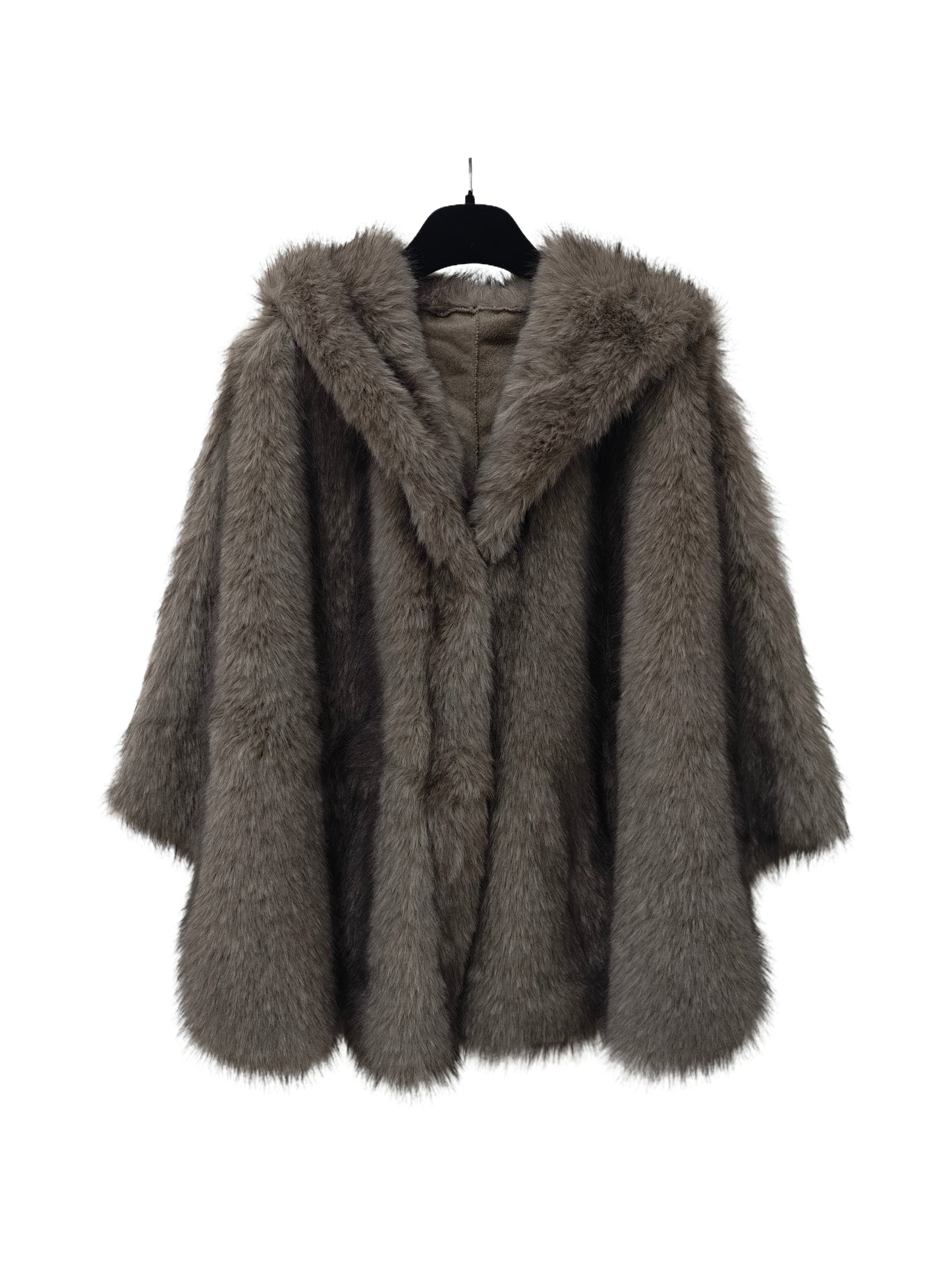 Zayla Women’s Hooded Faux Fur Jacket – Cozy Fluffy Warm Plush Winter Short Coat, Soft Aesthetic Outerwear