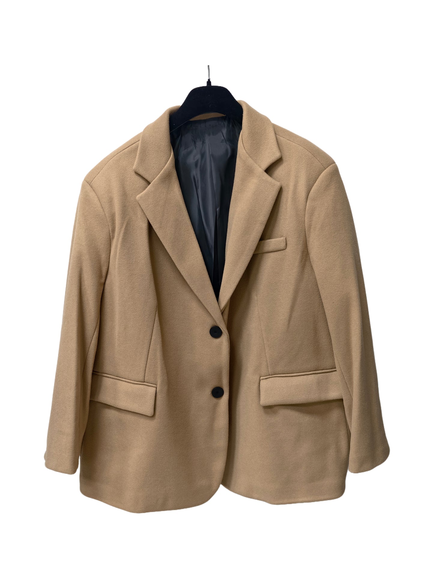 Zayla Women’s Wool Blazer Jacket – Oversized Fall Winter Coat, Casual Chic Workwear Blazer