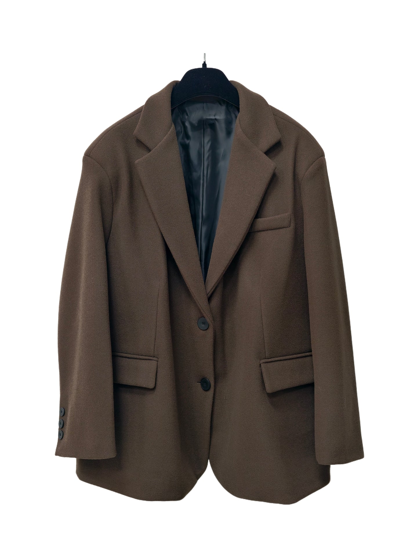 Zayla Women’s Wool Blazer Jacket – Oversized Fall Winter Coat, Casual Chic Workwear Blazer