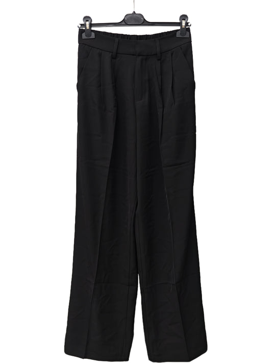 Women’s High Waisted Wide Leg Trousers – Minimalist Tailored Straight Pants with Pleated Front, Elegant Office Style Slacks