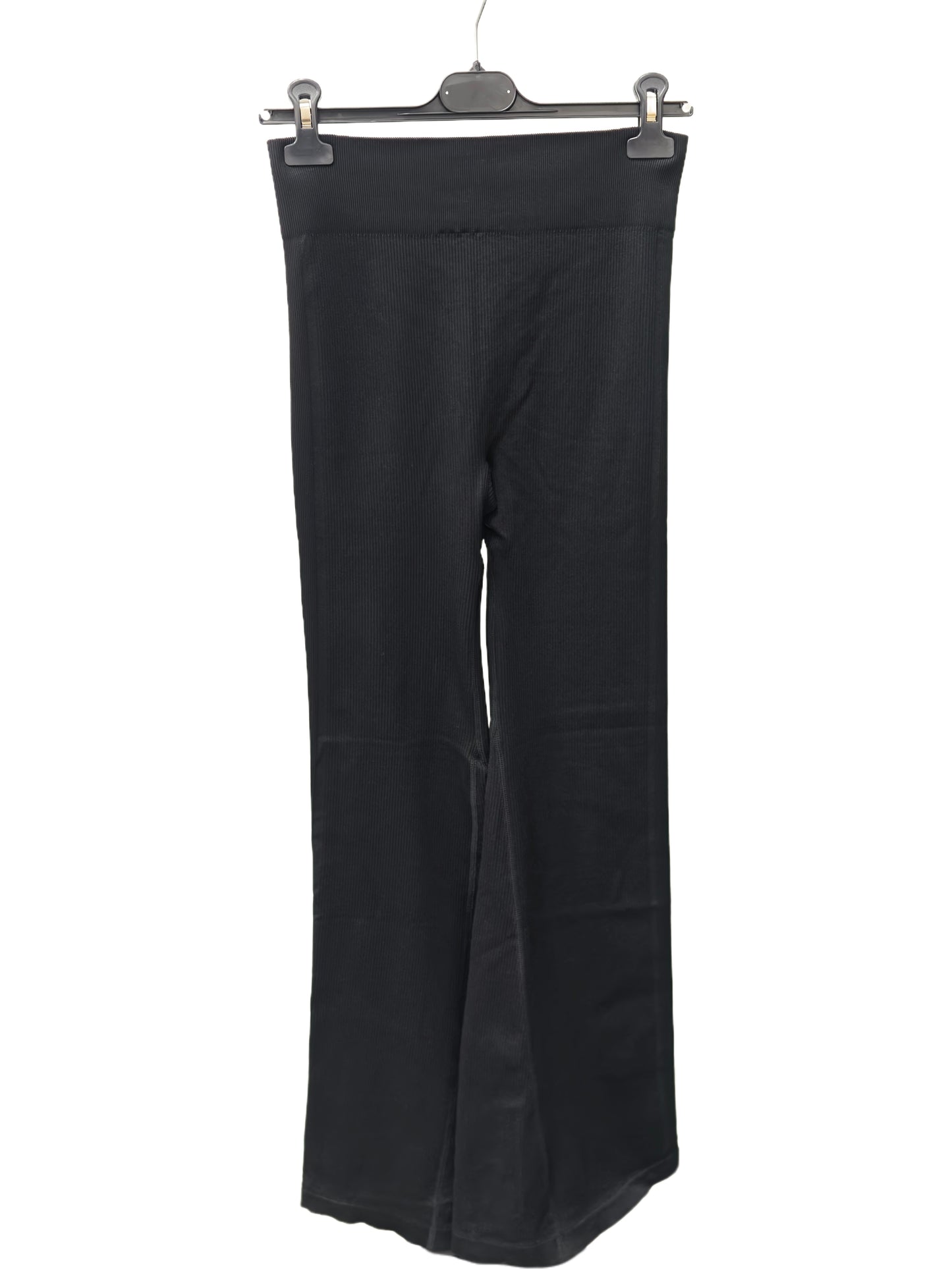 Women’s Ribbed High Waisted Flare Pants – Stretch Knit Bell Bottom Leggings, Slim Fit Y2K Style Lounge Trousers