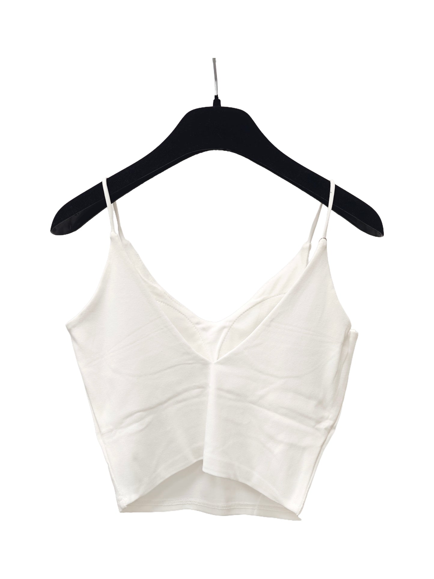 Women’s Basic Cami Crop Top – Soft Stretch Spaghetti Strap Tank, Everyday Essential