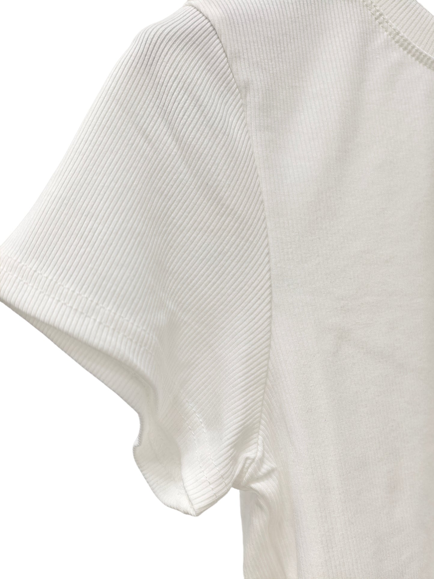 Ribbed Crew Neck T-Shirt – Slim Fit Stretch Basic Tee