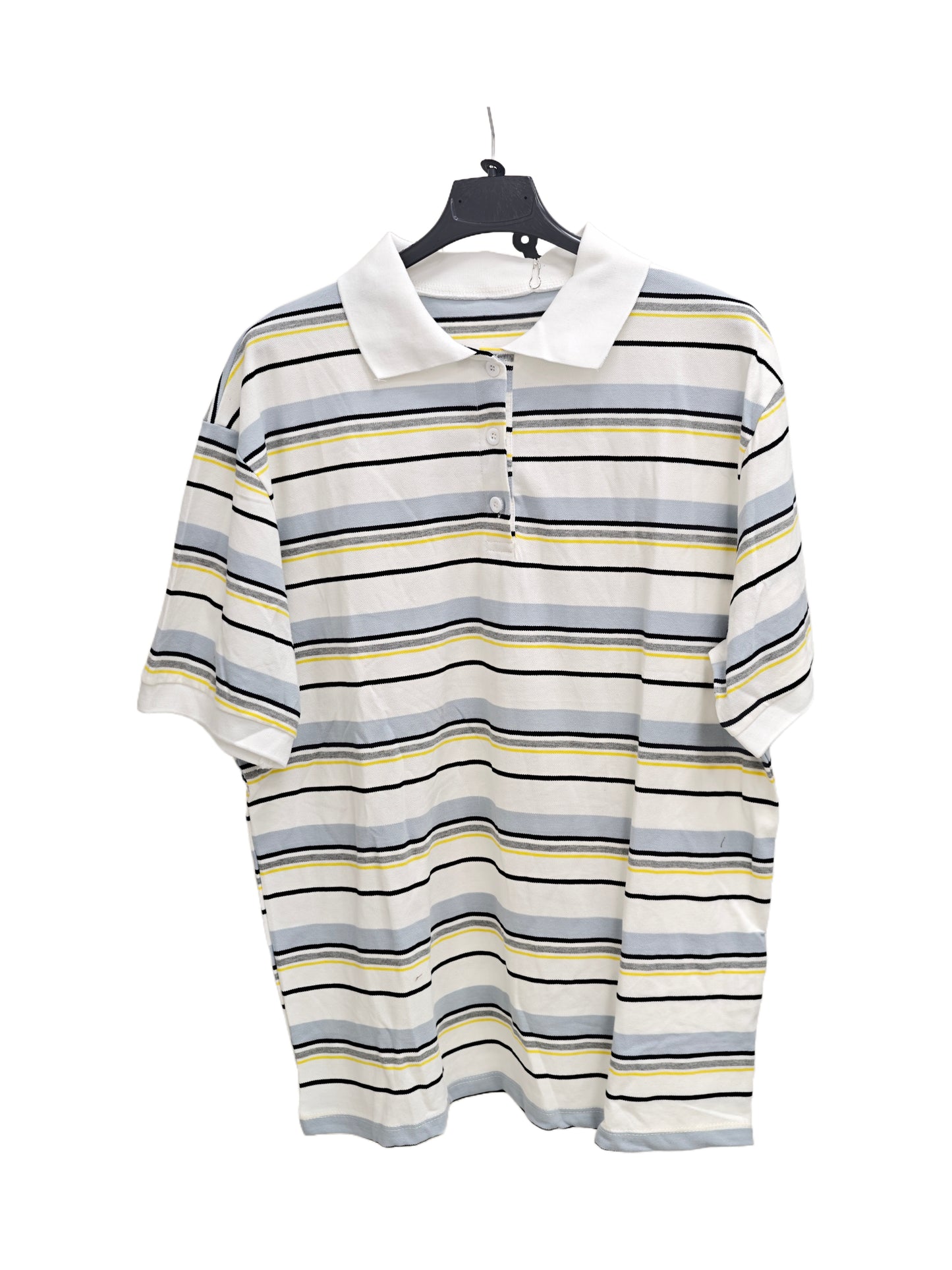 Women’s Striped Polo Shirt & Shorts Set – Casual Two Piece Lounge Set, Oversized Summer Co-Ord Outfit