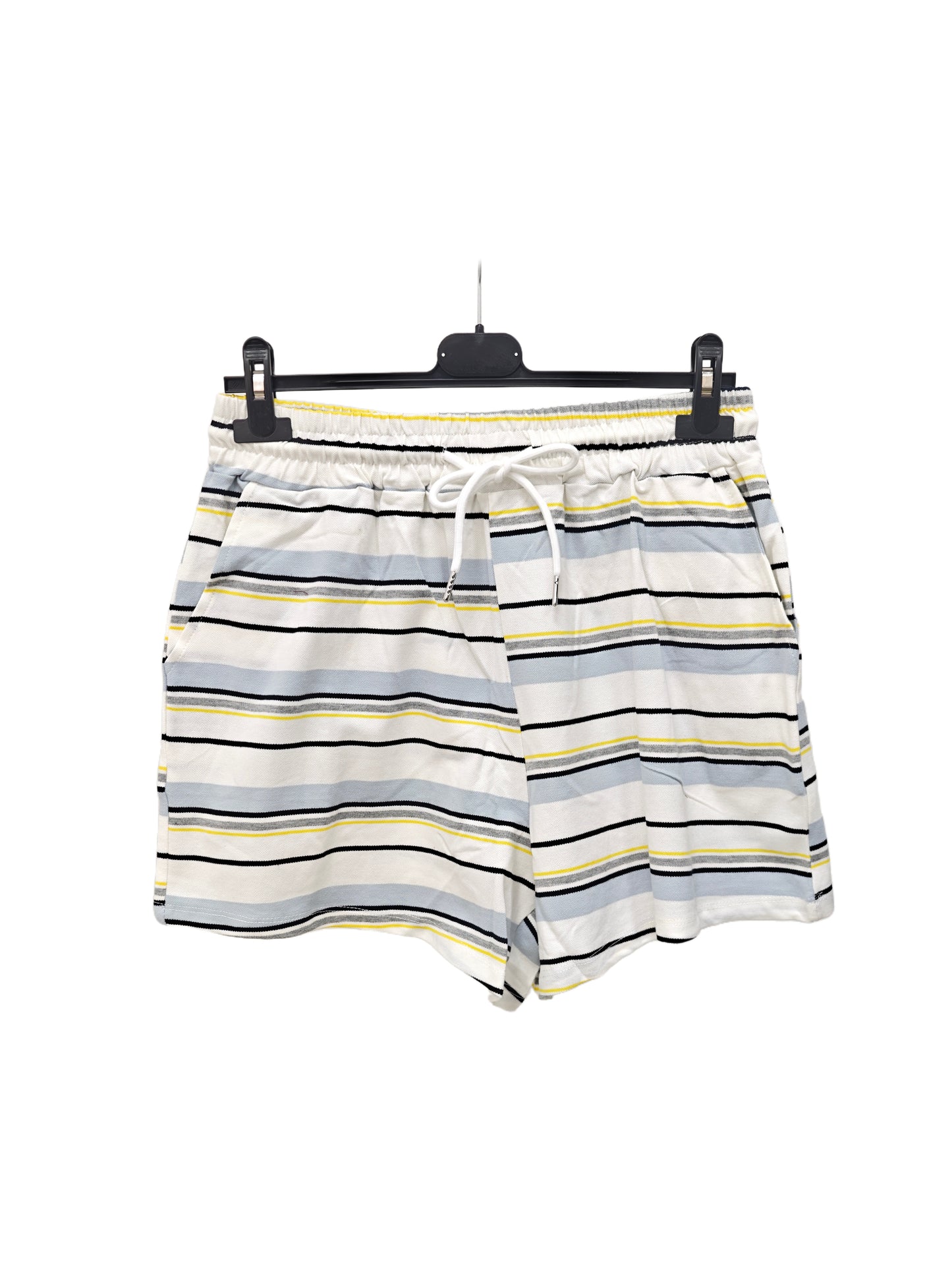 Women’s Striped Polo Shirt & Shorts Set – Casual Two Piece Lounge Set, Oversized Summer Co-Ord Outfit