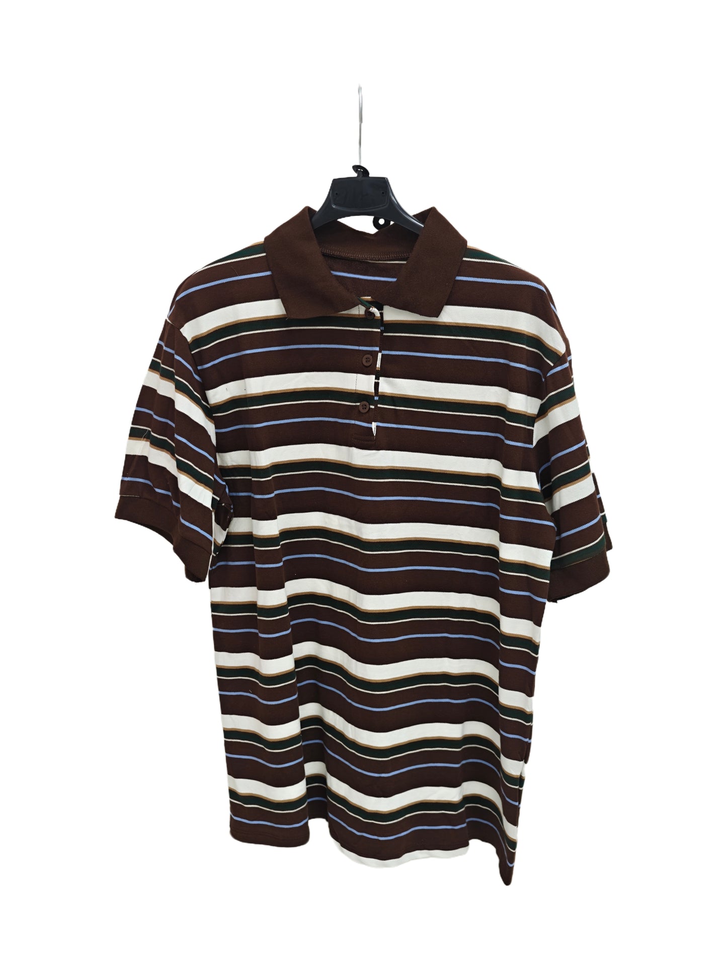 Women’s Striped Polo Shirt & Shorts Set – Casual Two Piece Lounge Set, Oversized Summer Co-Ord Outfit